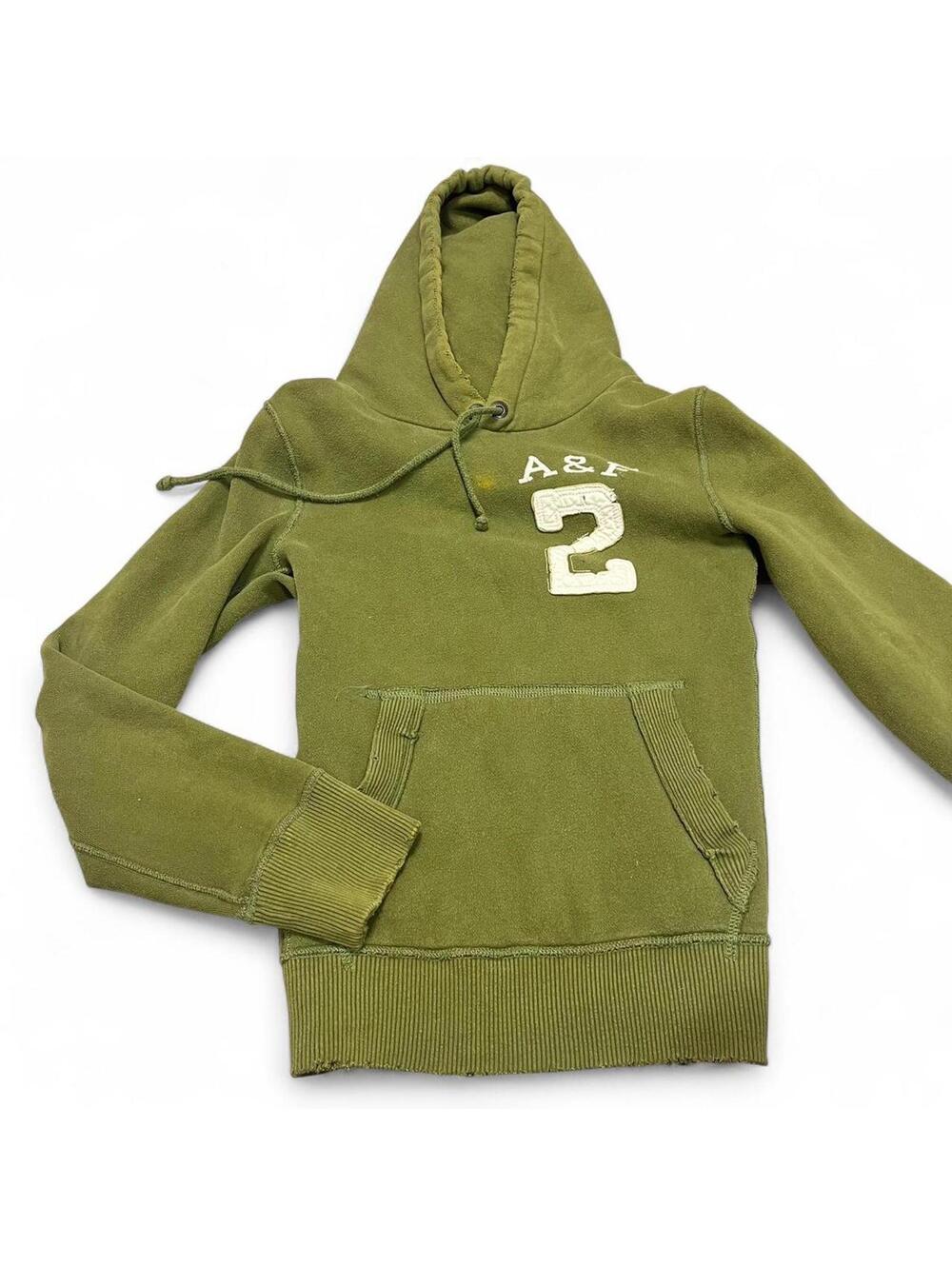 Y2k Abercrombie & Fitch green hoodie